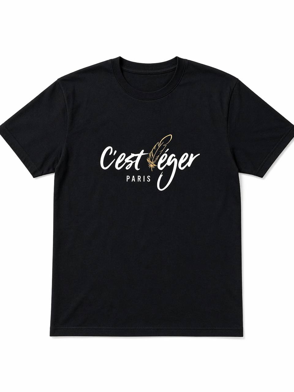 T-Shirt CLP Noir Plume