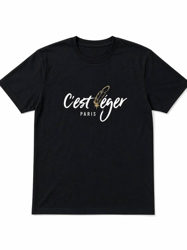 T-Shirt CLP Noir Plume
