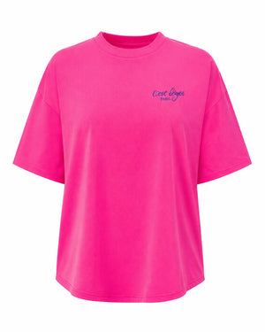 T-Shirt CLP Rose Unisexe Logo Bleu