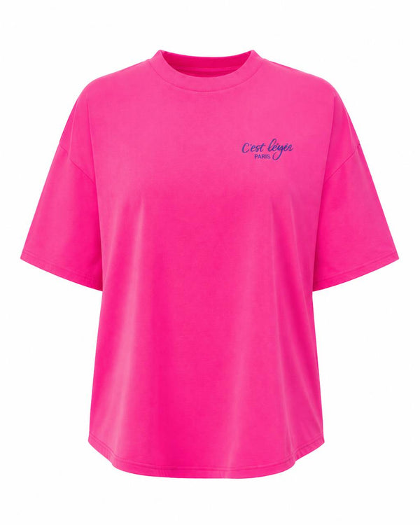 T-Shirt CLP Rose Unisexe Logo Bleu