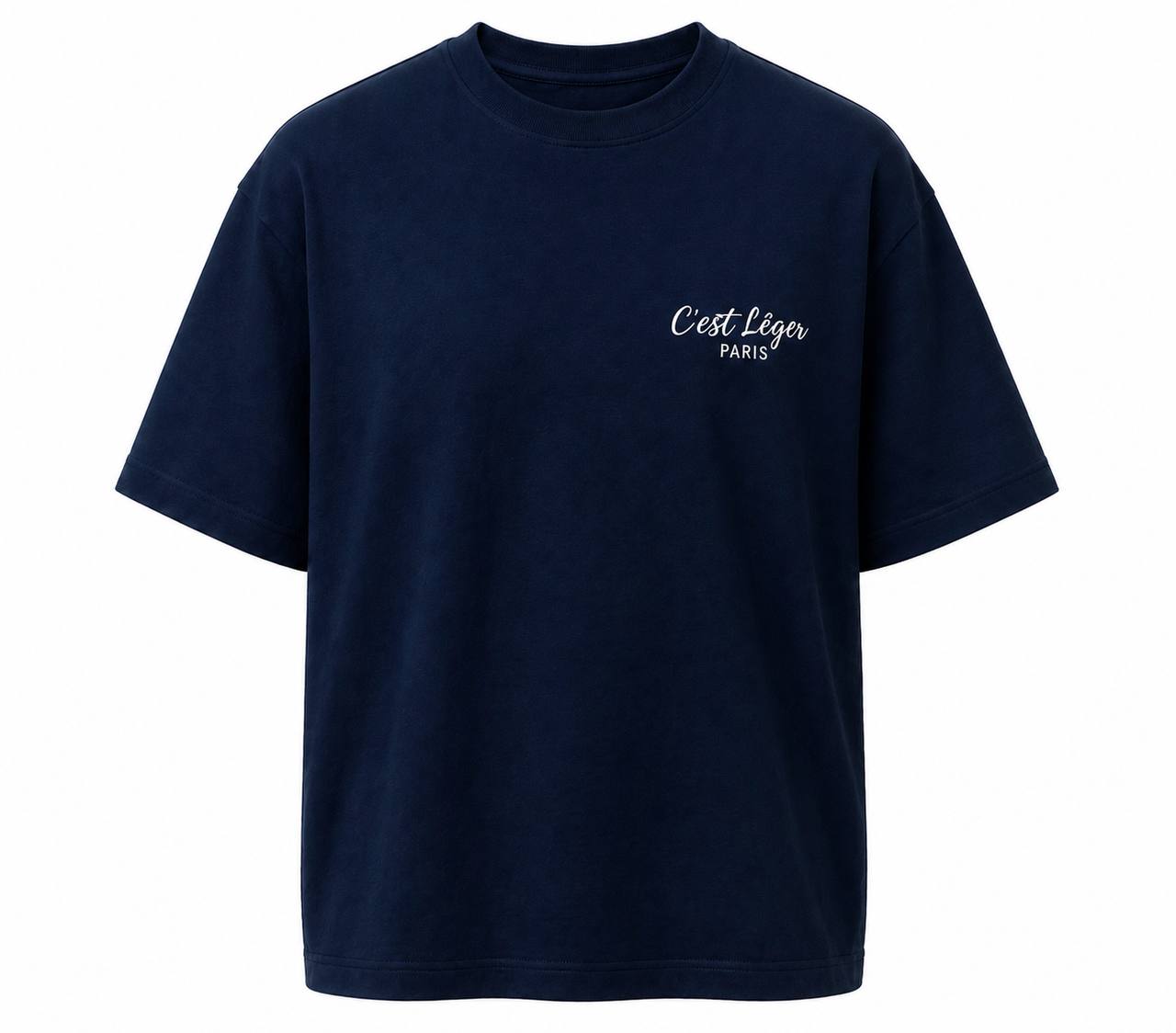 T-Shirt CLP Bleu Nuit Unisexe Logo Bleu Ciel